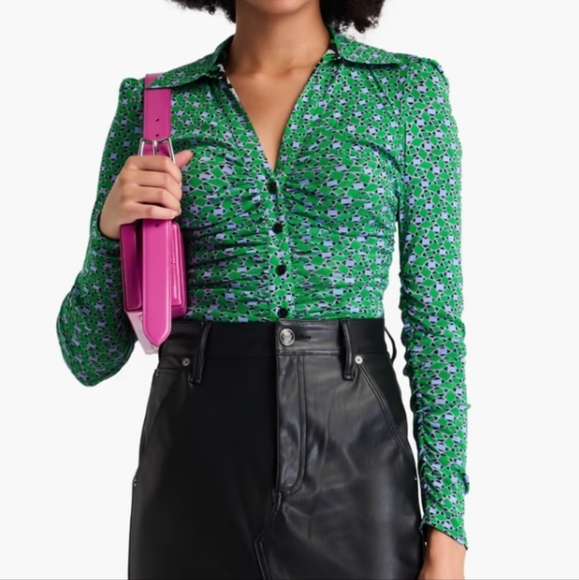 DVF Reversible Ruched Top - Picture 3 of 6